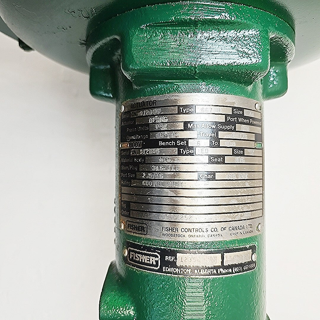Fisher 2" ED Control Valve CL-600 With 667H Size 40 Pneumatic Actuator