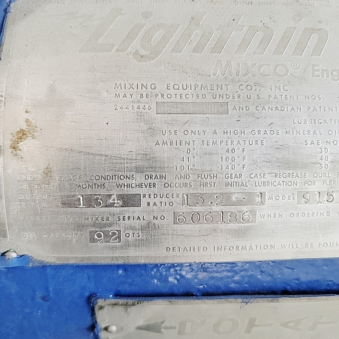 Falk Lightnin Mixer 915-RELB-200-2 Gear Reducer 13.2:1 Ratio 200HP
