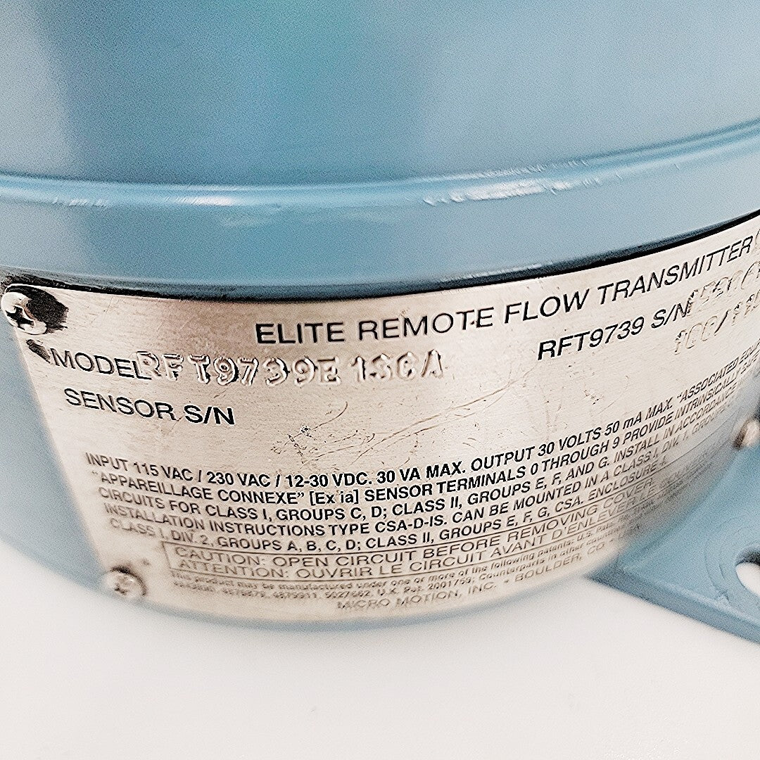 Micro Motion RFT9739E1SCA Elite Remote Flow Transmitter