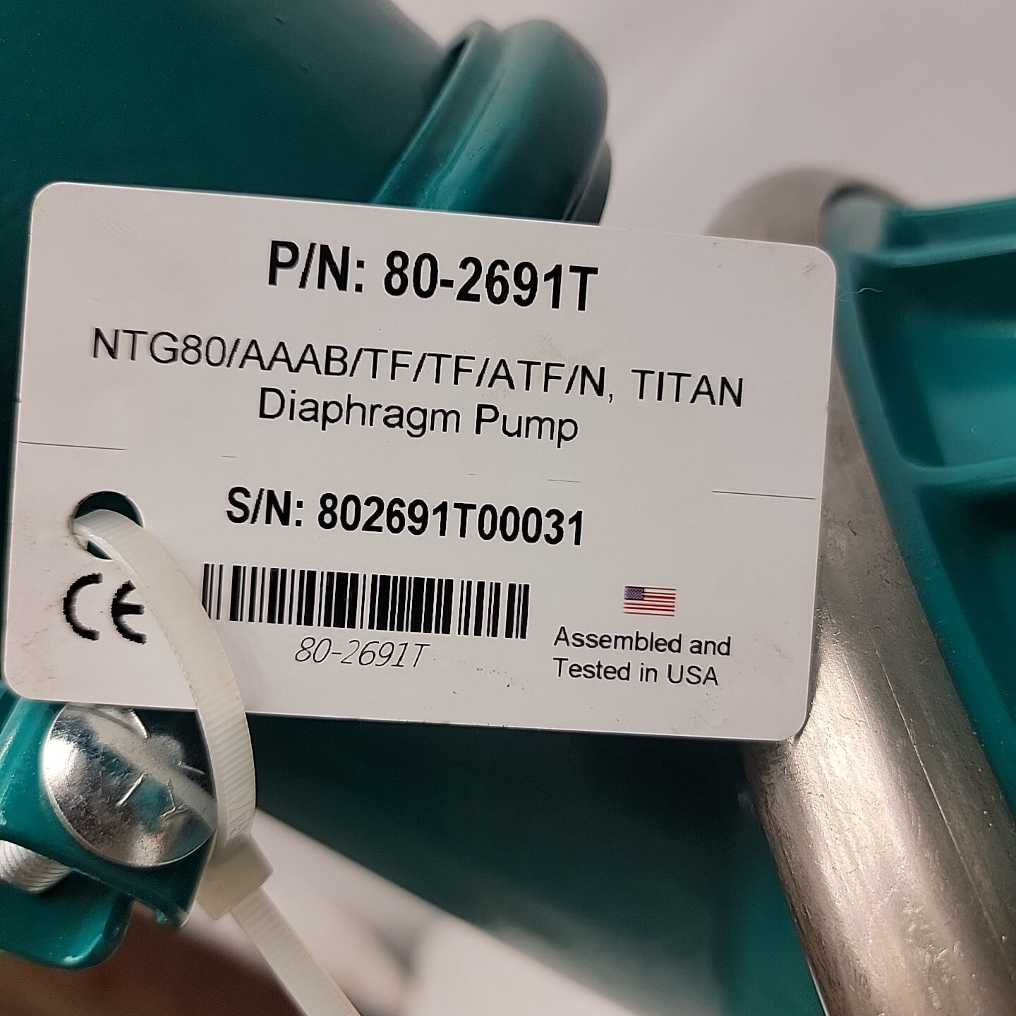 Titan/Wilden 80-2691T 3" Diaphragm Pump NTG80/AAAB/TF/TF/ATF/N