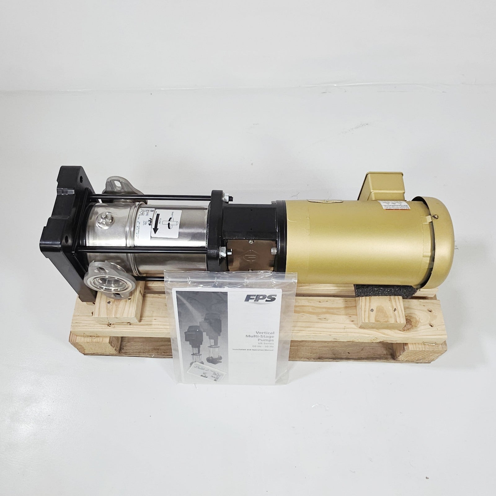Baldor 3 HP motor mounted to FPS pump