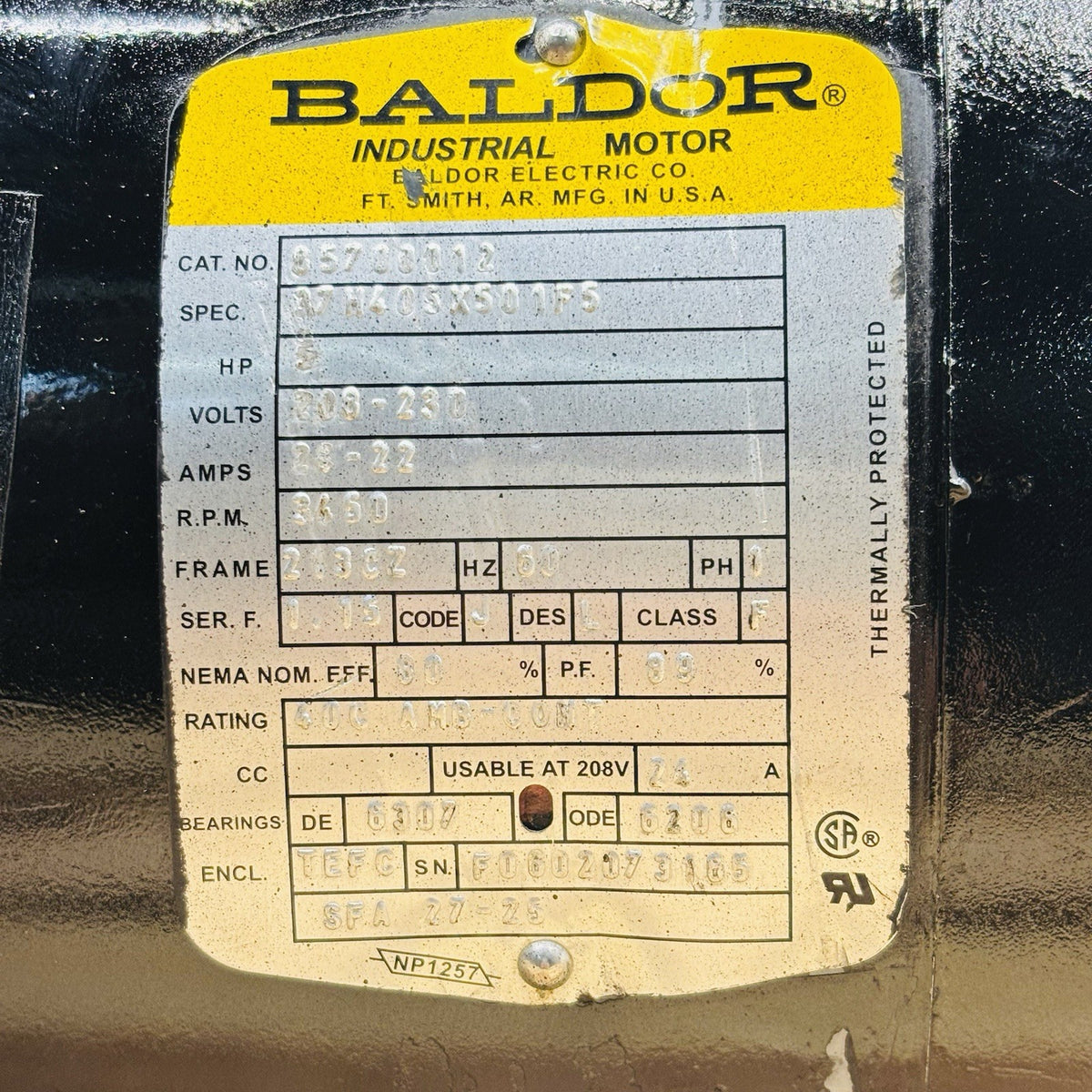 Grundfos CRK2-150 U-W-A-AAUV nameplate