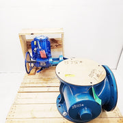 DeZurik L120 12in 3-way plug valve overall view