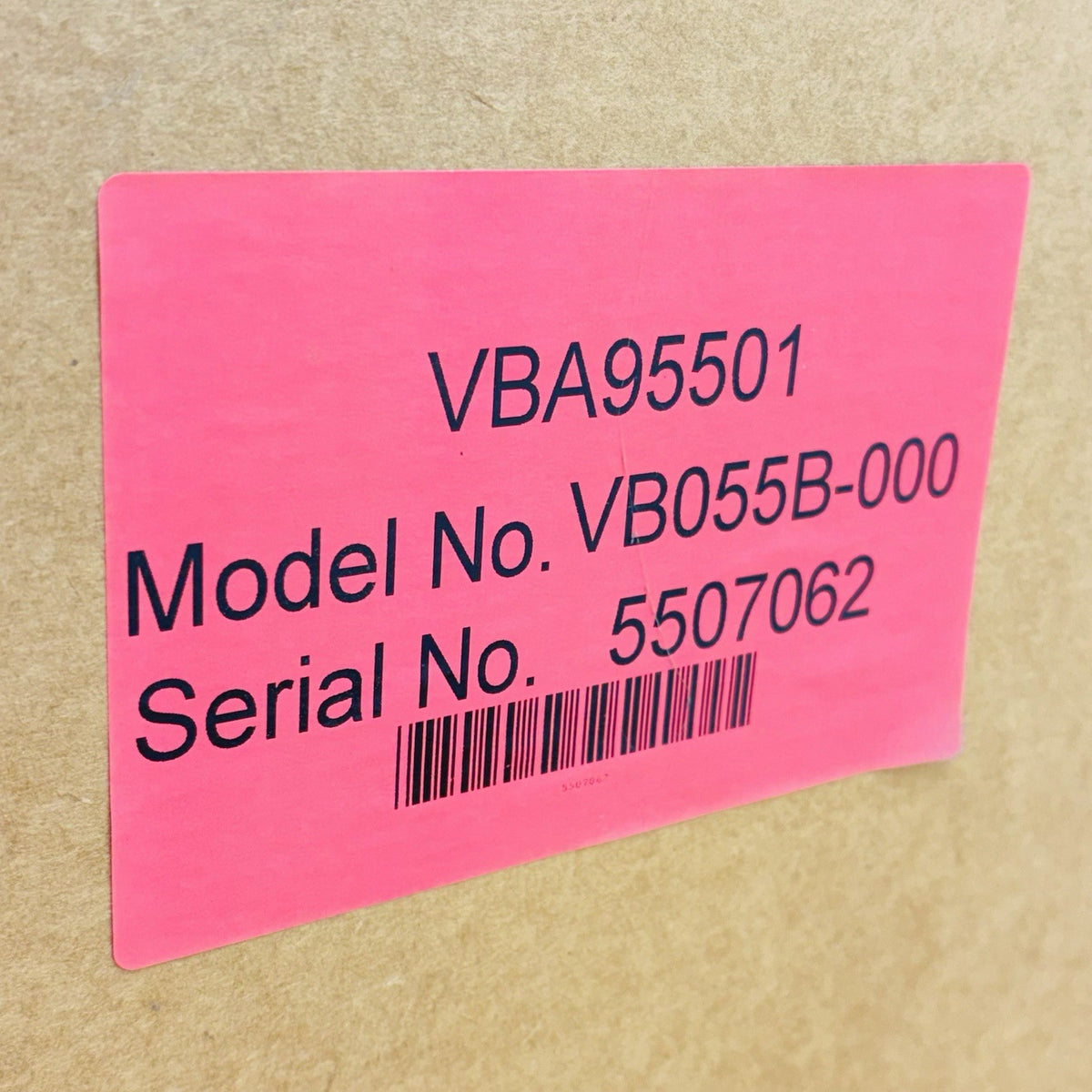 Spencer VB055B-000 data tag