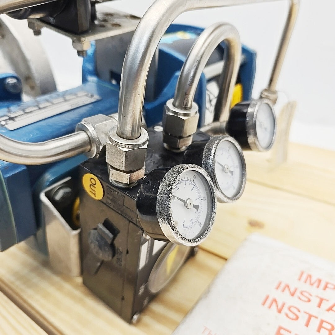 PMV P5 positioner mounted on Dezurik VPB valve