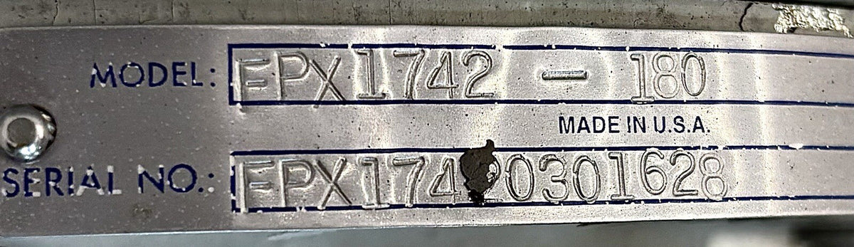Fristam FPX1742-180 Centrifugal Pump equipment nameplate