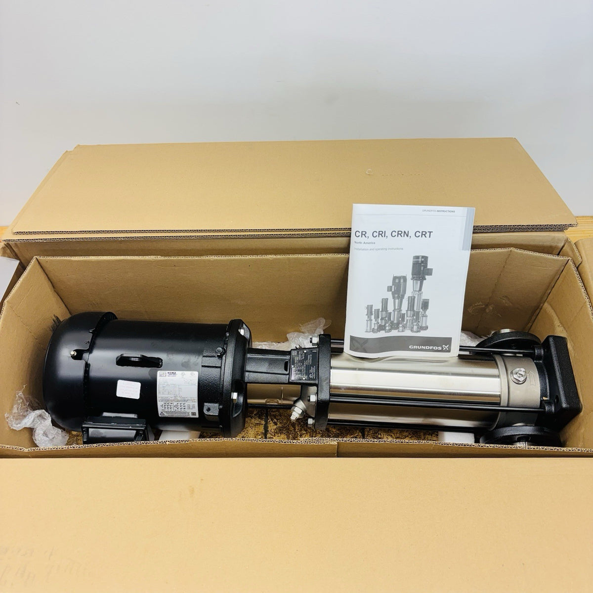 Grundfos CRI3-19 Multistage Pump equipment nameplate