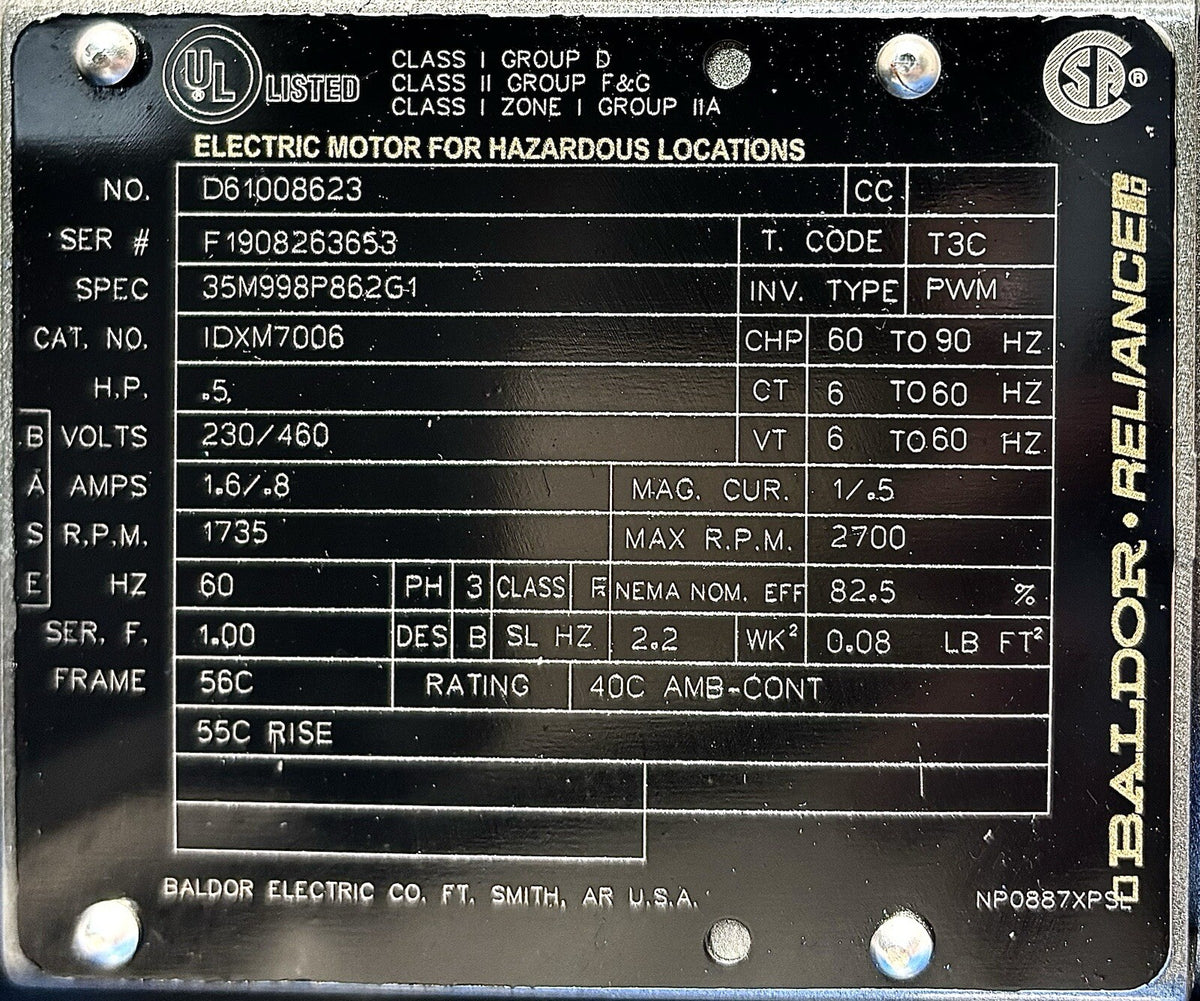 Viking F4724 nameplate