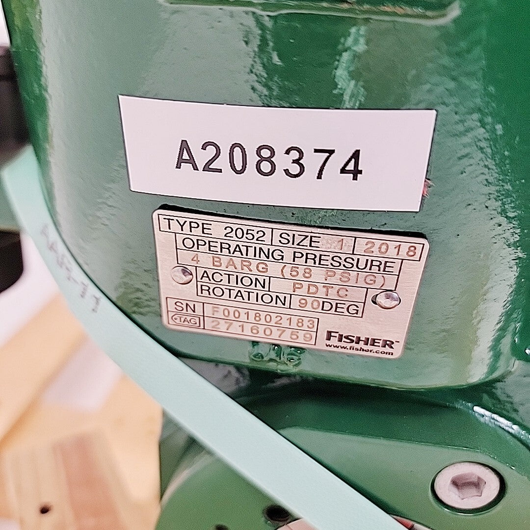 Fisher 3" V200 SER-B CL-150 Control Ball Valve SST With 2052 Size 1 Actuator