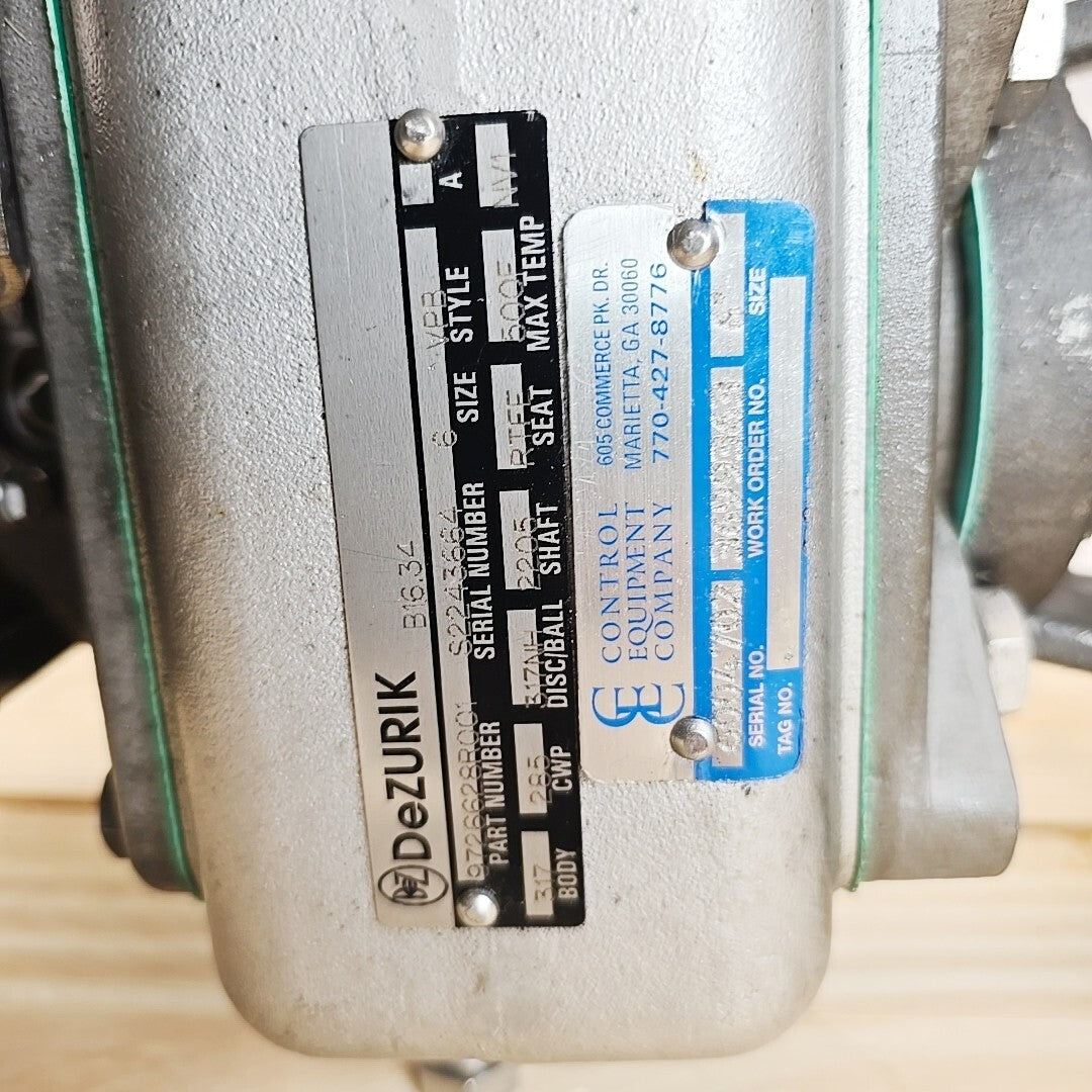 Dezurik 6" VPB Actuated Ball Valve 9726628R001 With ABB Position Master EDP300