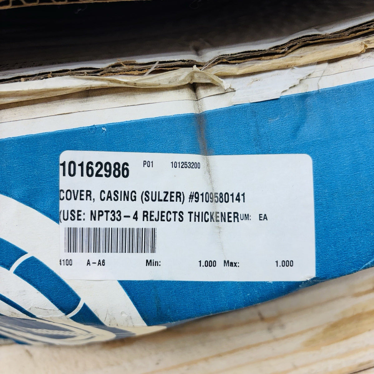 Sulzer NPT33-4 / 9109580141 nameplate
