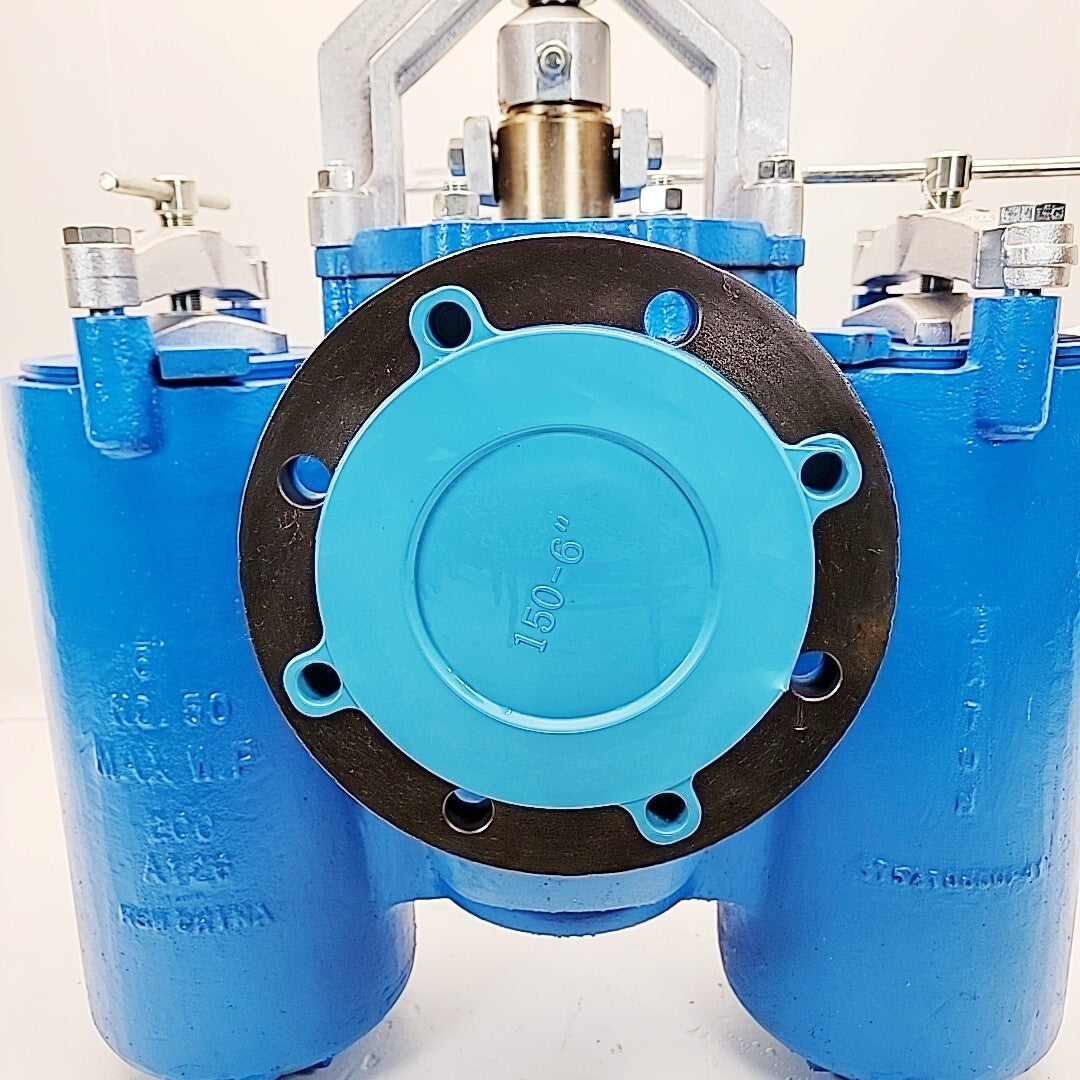 Eaton Model 50 duplex basket strainer inlet/outlet flanges