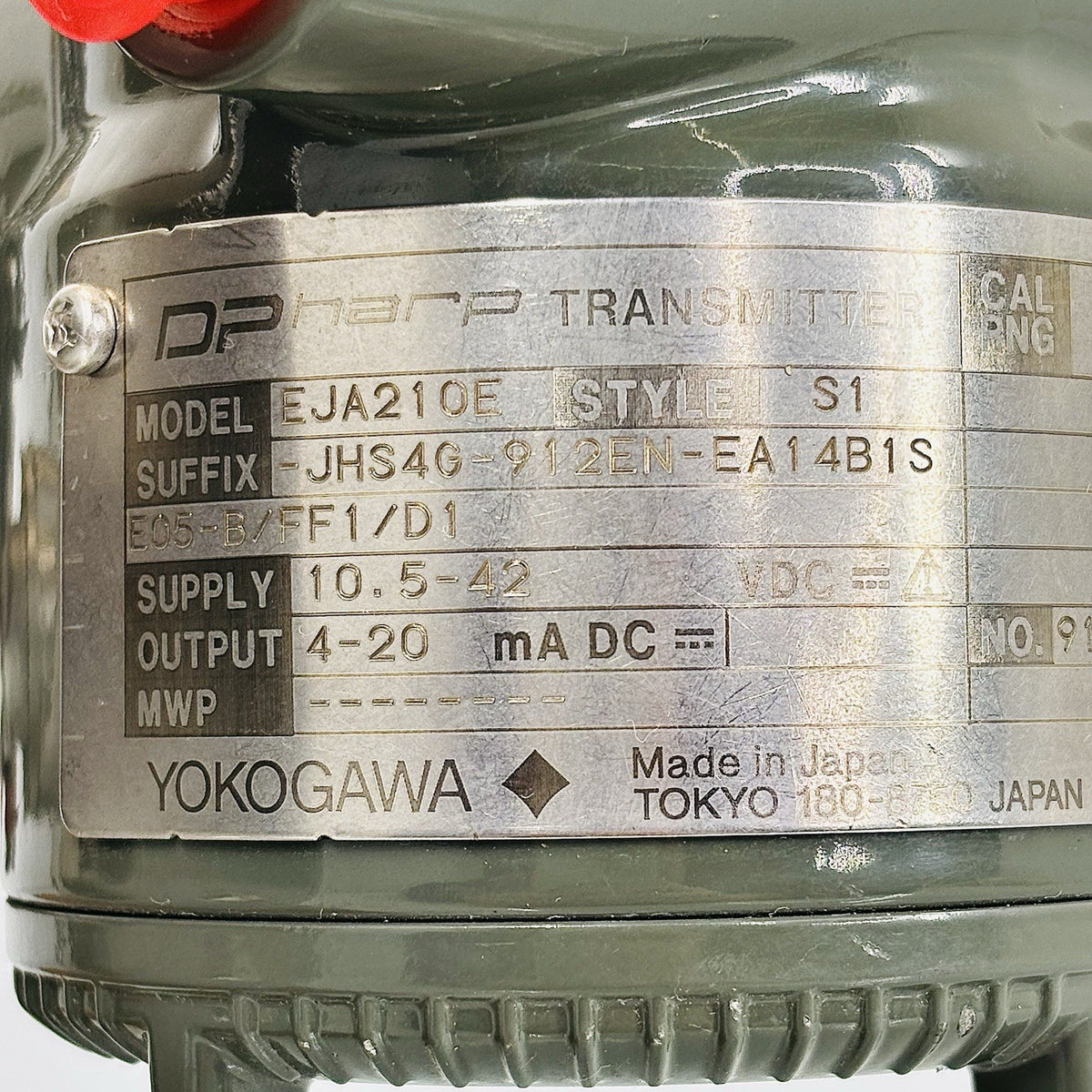 Yokogawa EJA210E nameplate