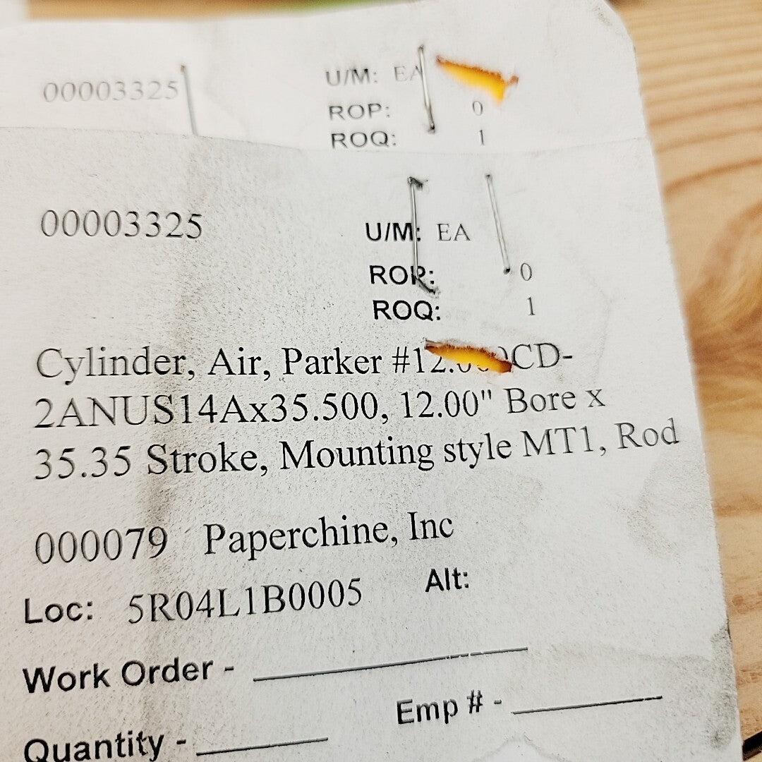 Parker 12.00 CD2ANLUS14A 35.500 Pneumatic Cylinder Series 2AN