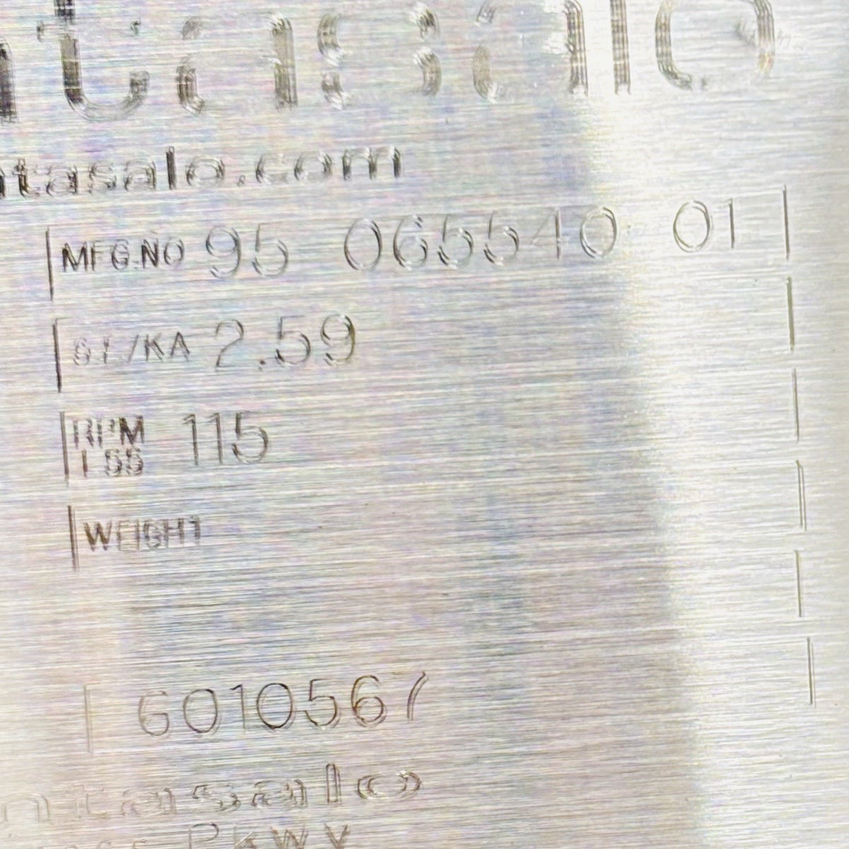 Falk 425A2-CR Gear Drive equipment nameplate