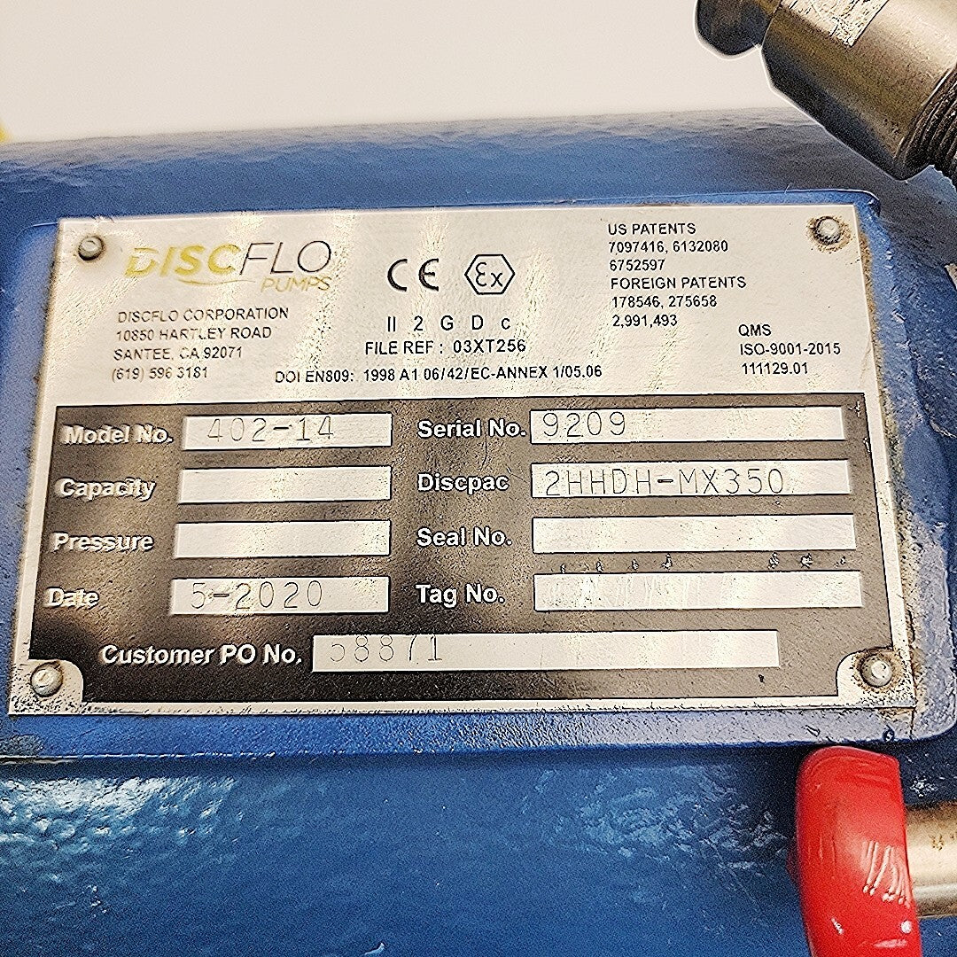 Discflo 402-14-2HHDHMX350 2X4-14 side view