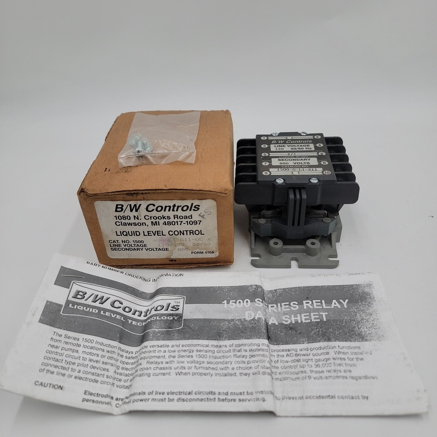 B/W Controls 1500-G-L1-S11 Liquid Level Control Module