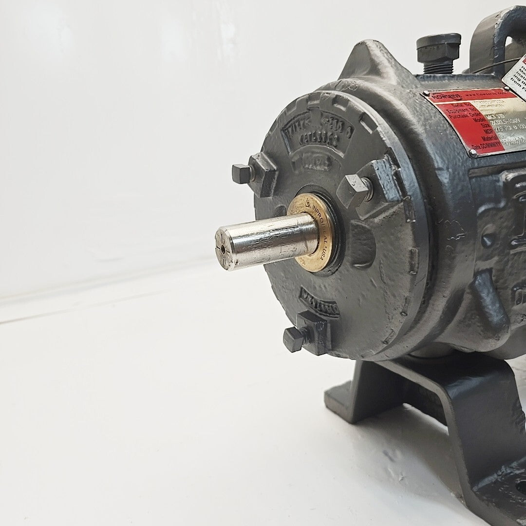 Flowserve Durco MK3 STD nameplate showing serial number and materials