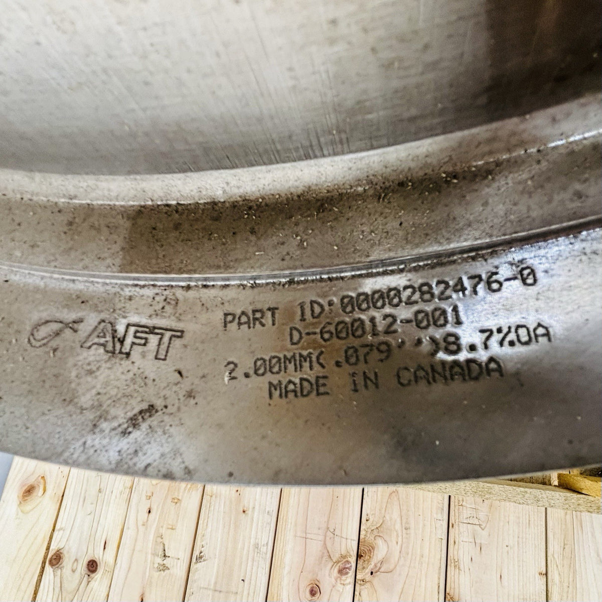 AFT D-60012-001 / 0000282476-0 2.0mm (0.079 in) holes nameplate