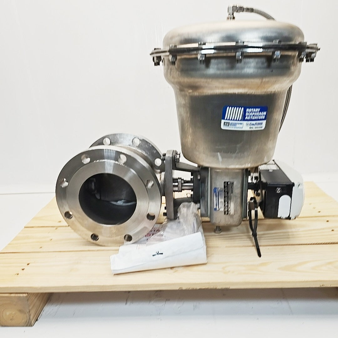 DeZurik VPB 6" actuated ball valve overall view