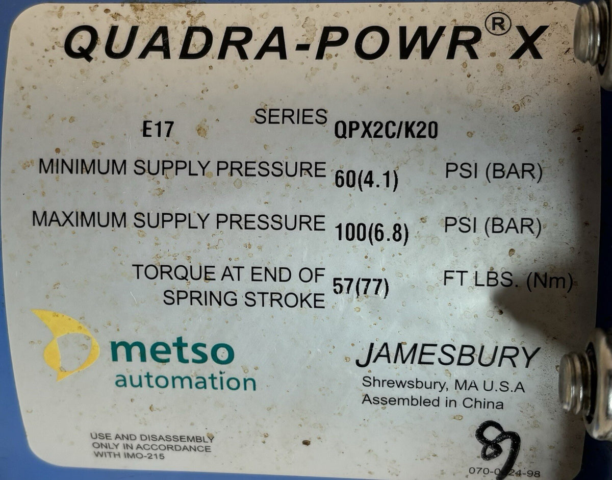 Jamesbury 3" 150# / RECA03CJJST 3 in nameplate