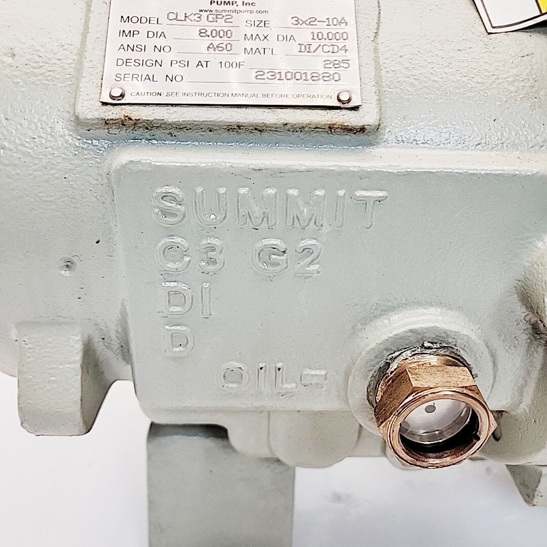 Summit / Durco 2x3-10A CLK-GP2 Centrifugal Pump 8" Impeller