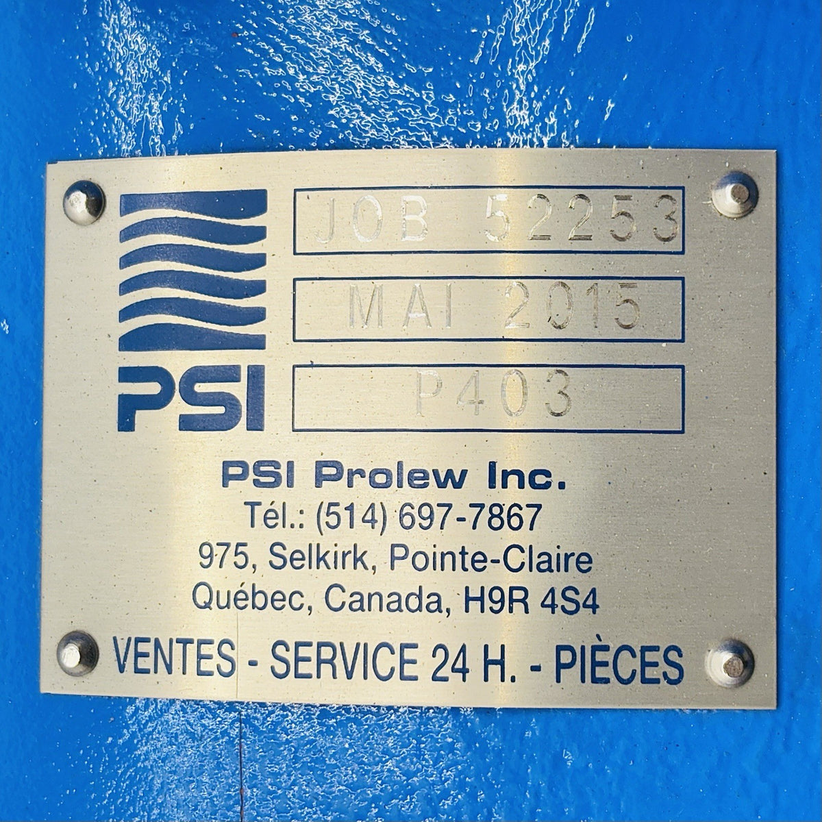 Discflo 403 4 in x 3 in data tag