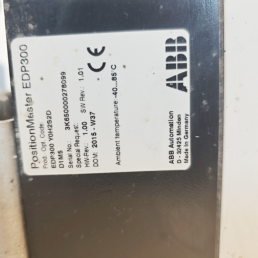 Dezurik 1.5" VPB Actuated Ball Valve 9656310R001 With ABB Position Master EDP300