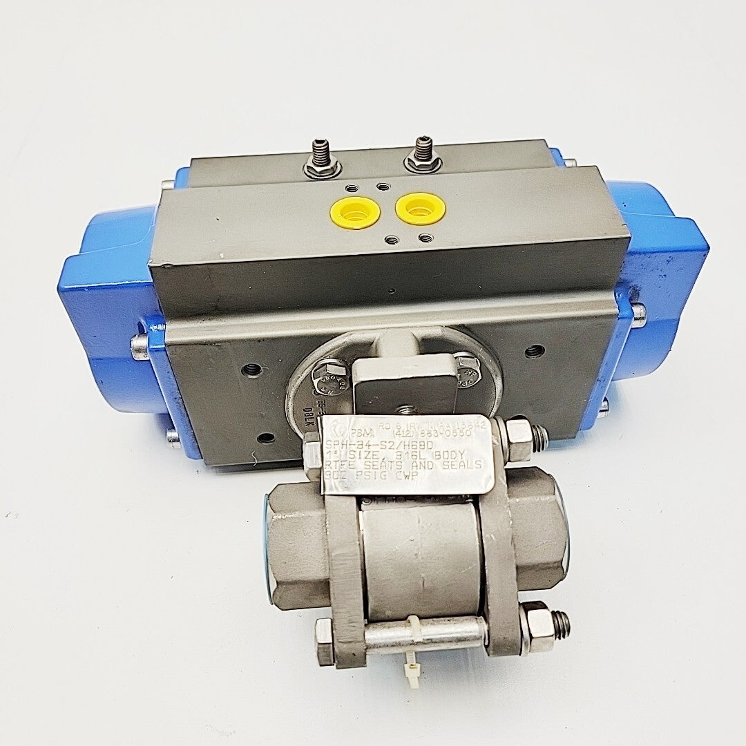 PBM SPH-34-S2/H68D 1" Ball Valve 316L With PSR-1000-8D Actuator