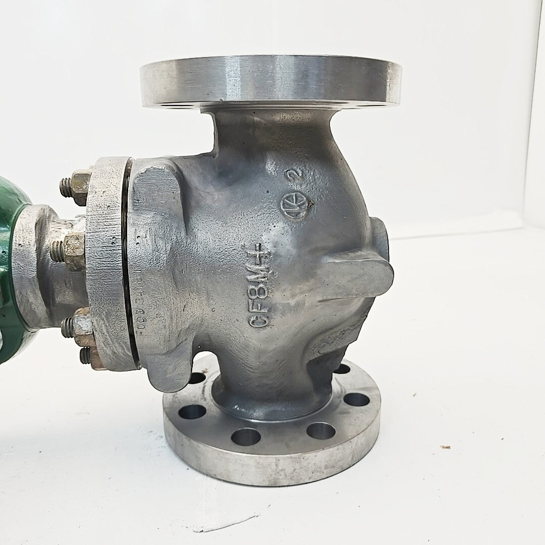 Fisher 2 1/2" ED CL-300 Control Valve CF8M With 667 Size 40 Pneumatic Actuator