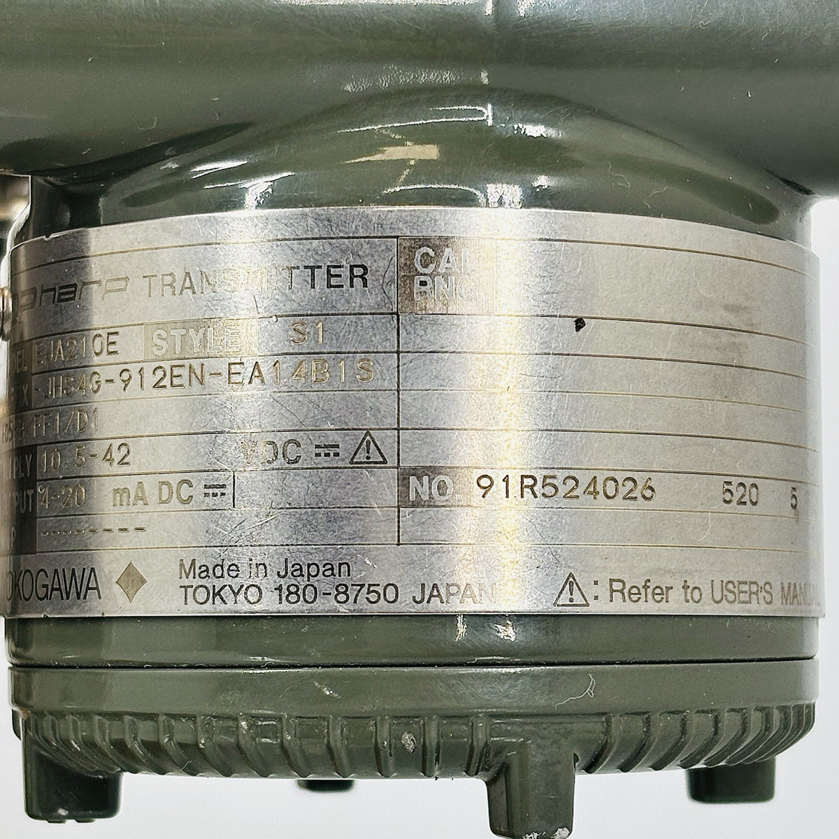 Yokogawa EJA210E data tag