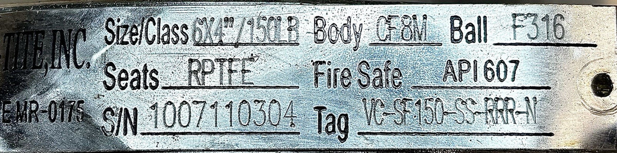 Flo-Tite 6x4 150# 6x4 in data tag