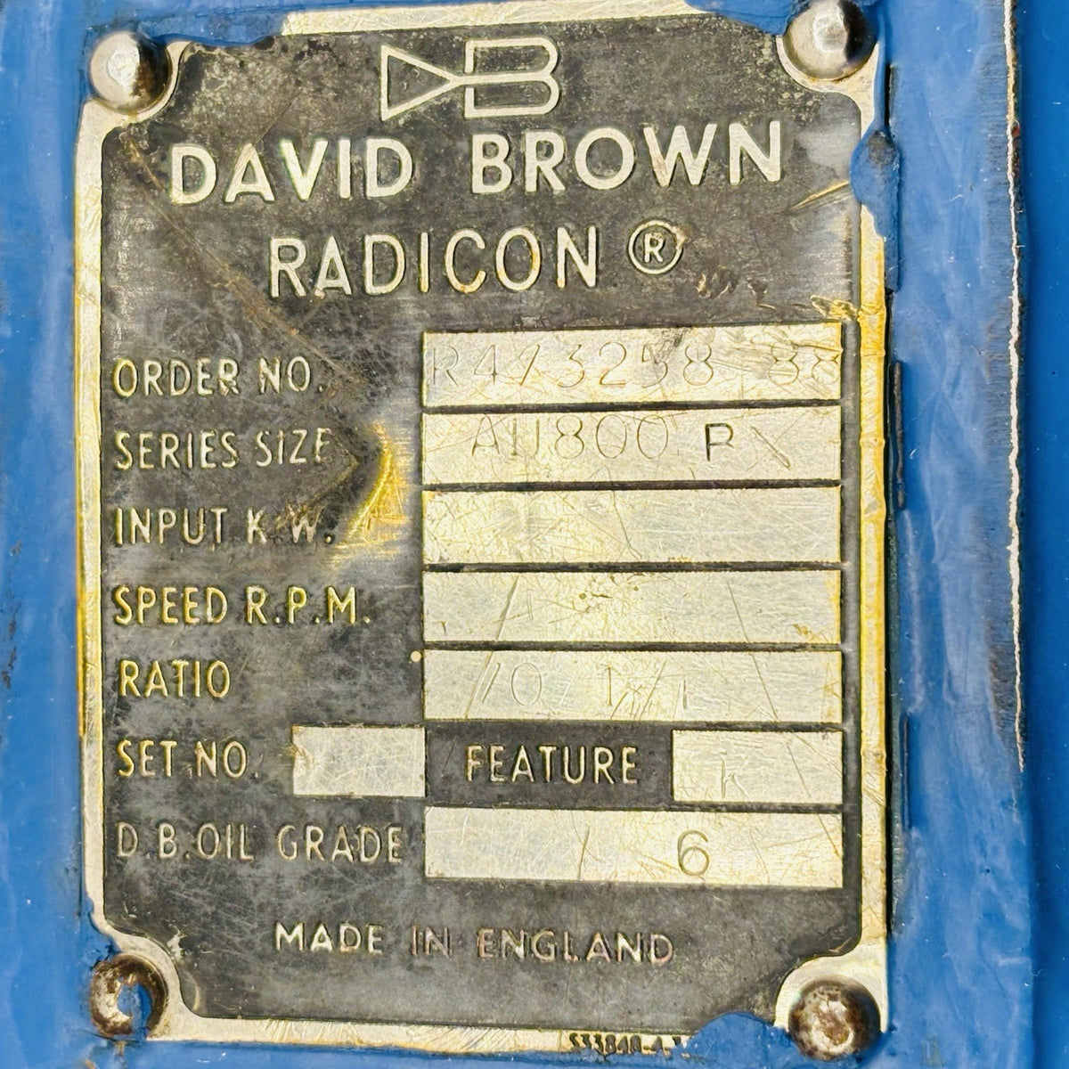 Radicon AU800-B nameplate