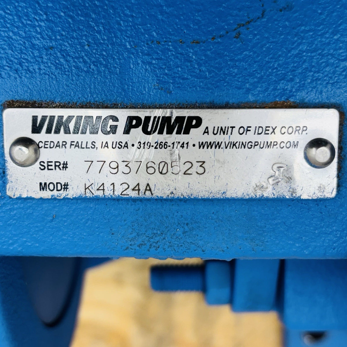 Viking K4124A nameplate
