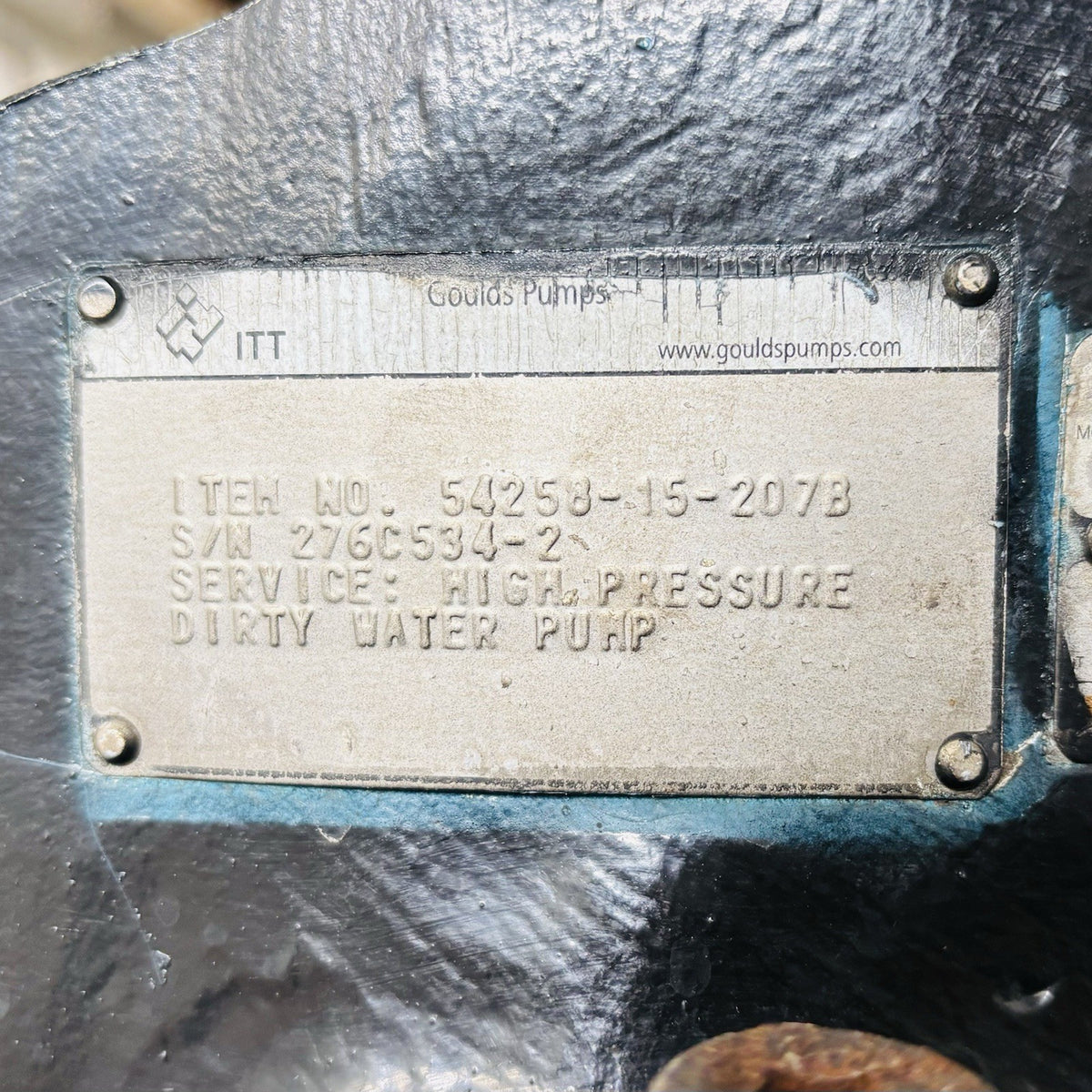 Goulds 3409 8x12-27 service plate