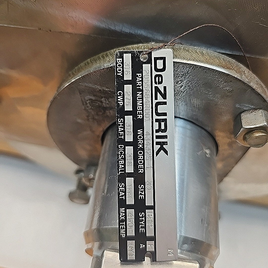 Dezurik 30" BHP CL-150 Butterfly Valve 2055684R001 CF8M