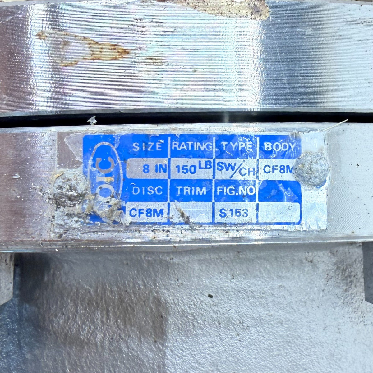 OIC S153 nameplate