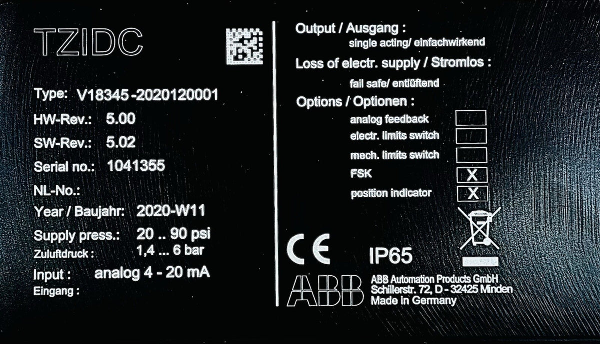 Jamesbury 1-1/2"-150# 1-1/2 in data tag