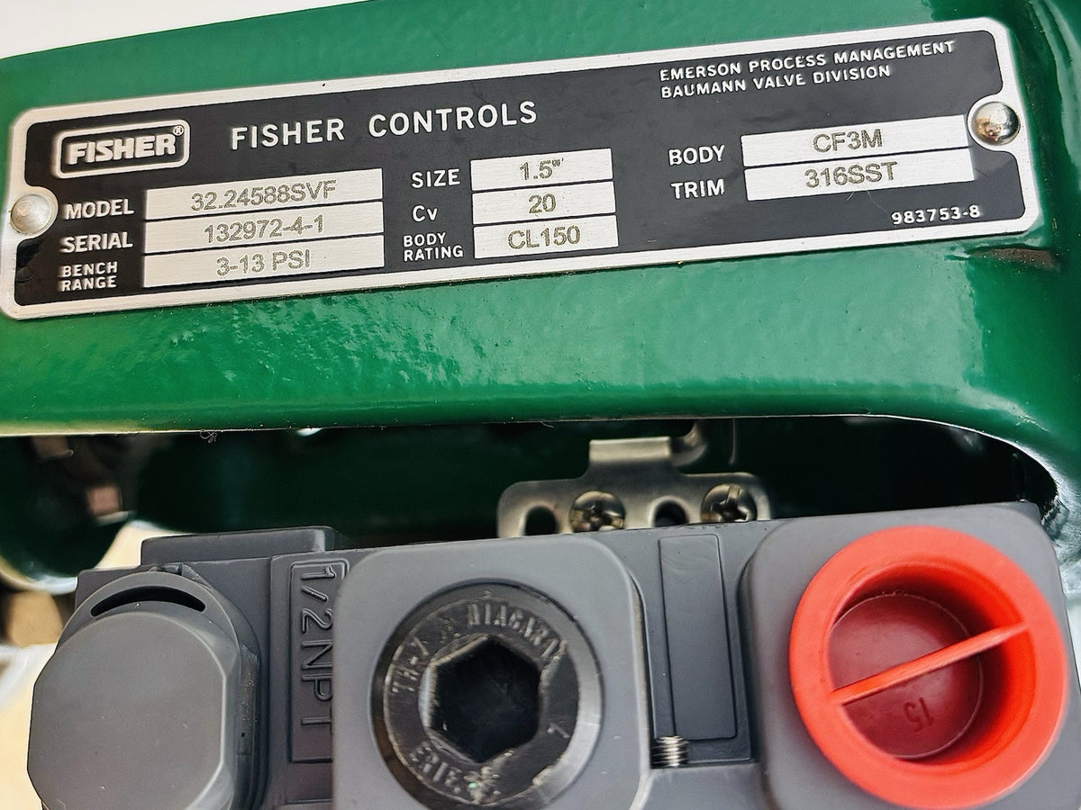 Fisher Baumann 32.24588SVF nameplate