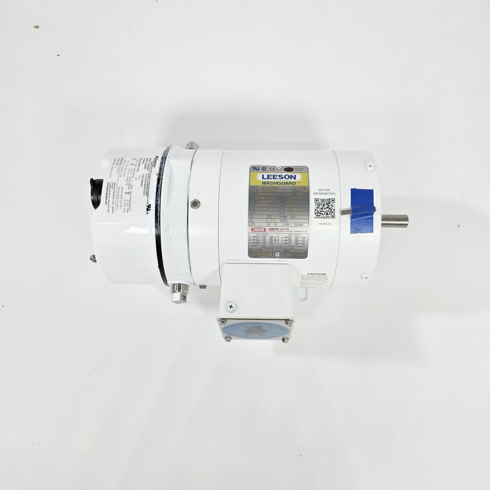 Leeson C6T17VK2FB terminal box wiring