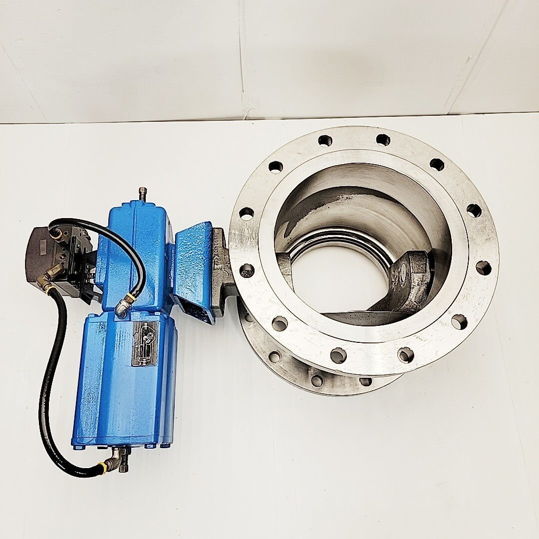 Neles Jamesbury 14" CL-150 Vee-Ball Control Valve 316SS Type B1CU 13/55 Actuator, view 1