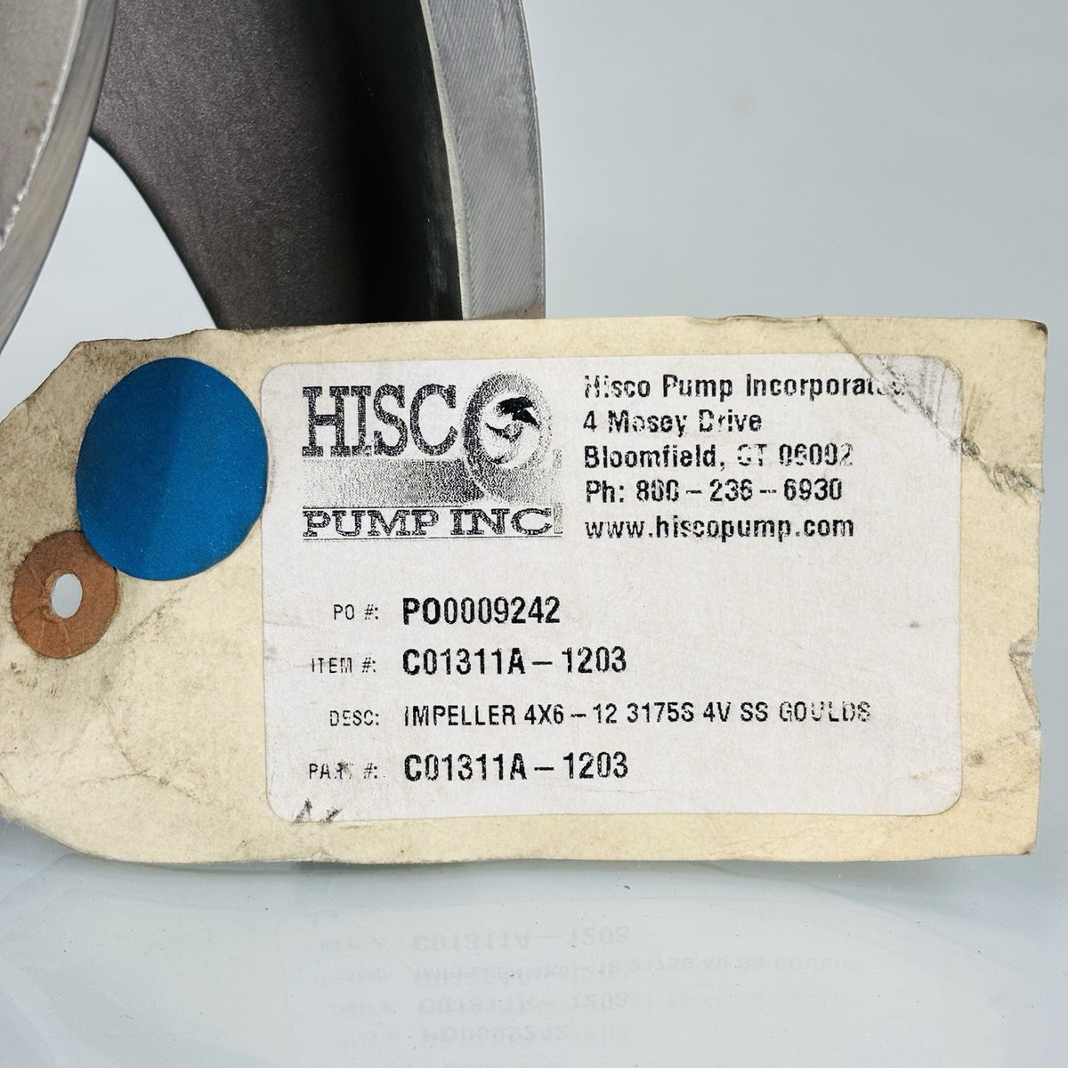 Goulds 3175S 4x6-12 impeller C01311A-1203 Hisco part tag