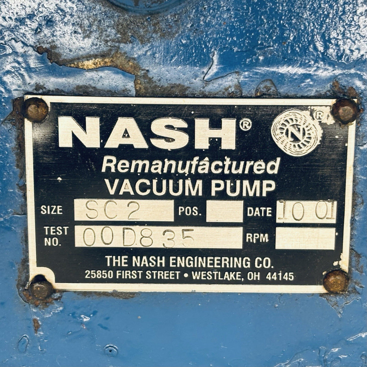 Nash SC-2 nameplate