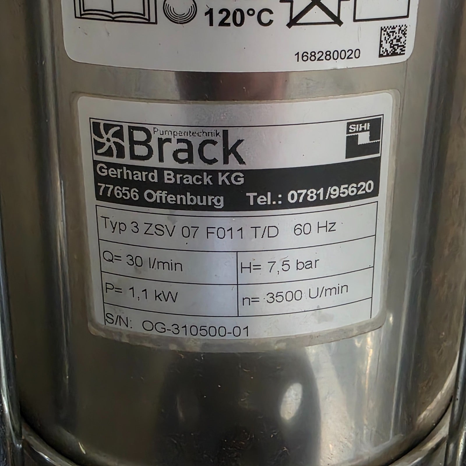 Goulds 3SV07F0116T/D suction and discharge port detail
