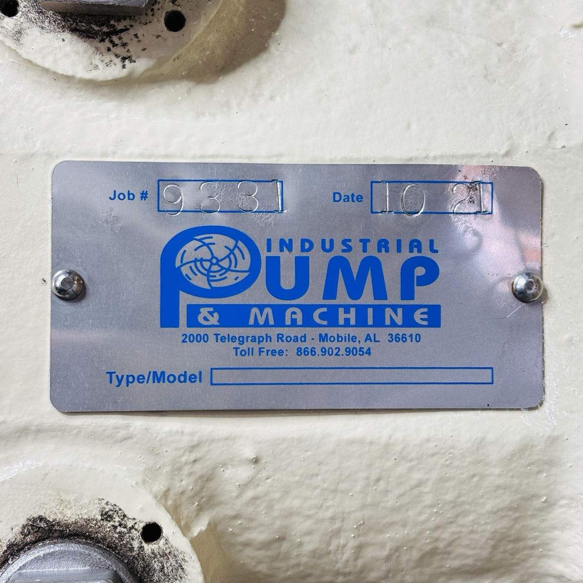 IMPCO 922 nameplate