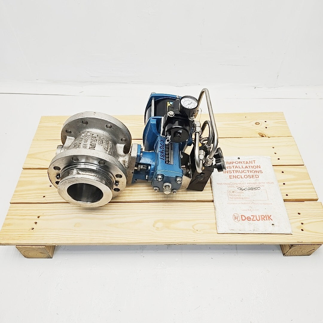 Dezurik VPB 4" actuated ball valve with PMV P5 positioner, main product view