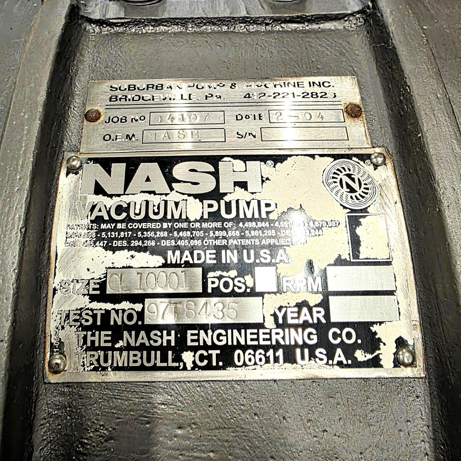 Nash CL 10001 shaft and coupling end view