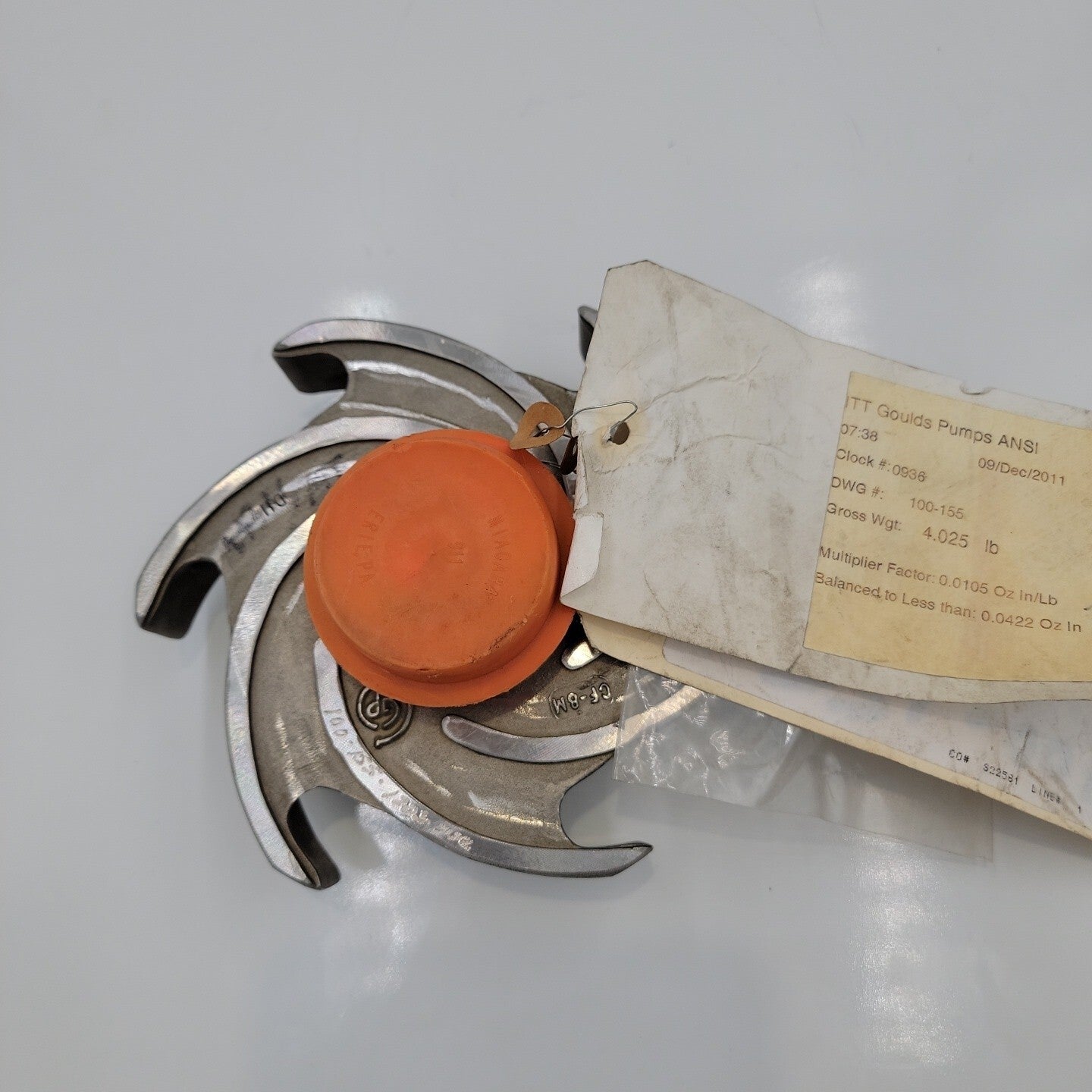 Goulds Pump 3196 MTX 2x3-6 Impeller 6 Vane 5.875" 100-155-1203