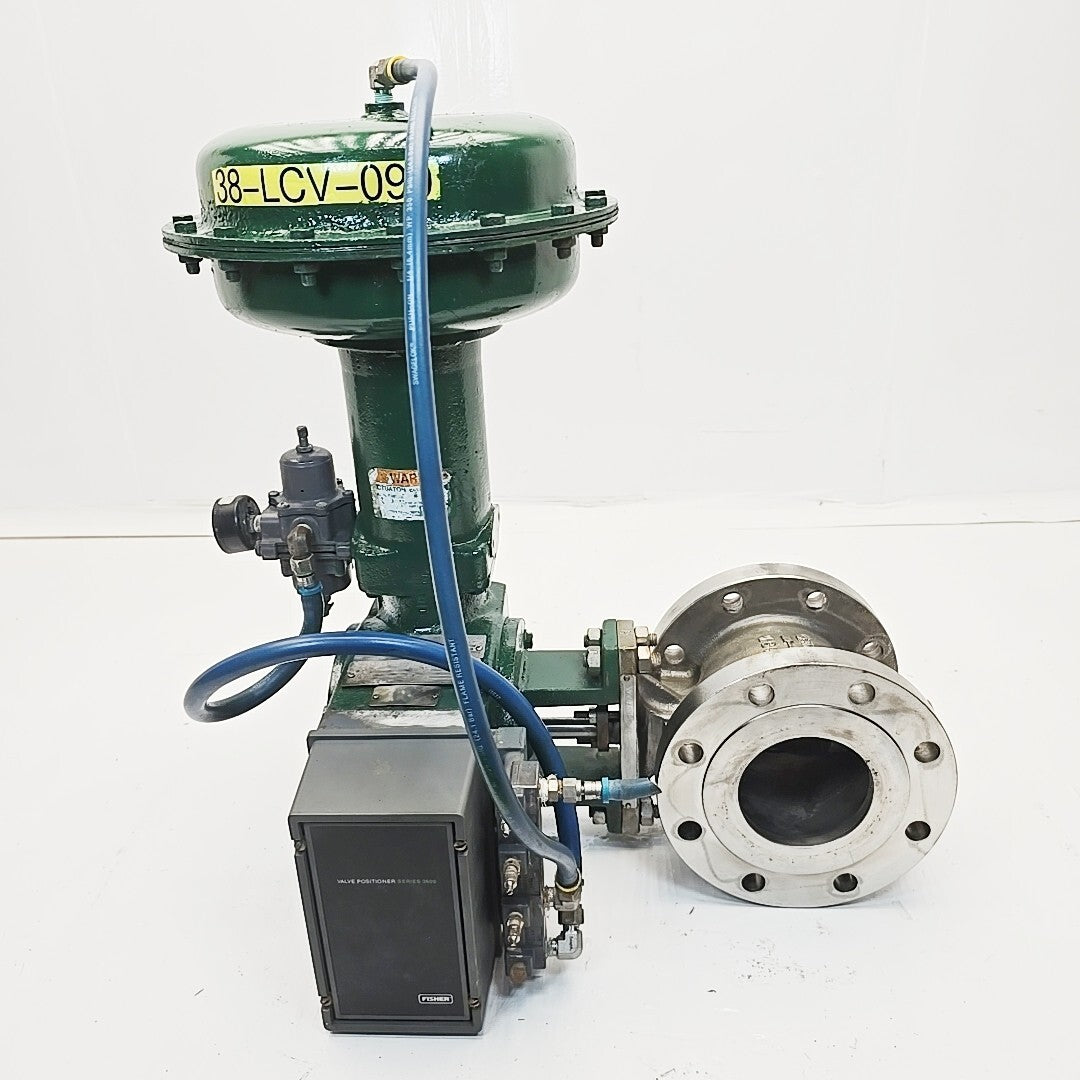 Fisher 4" V150 Control Valve CG8M With 1051 Size 40 Pneumatic Actuator