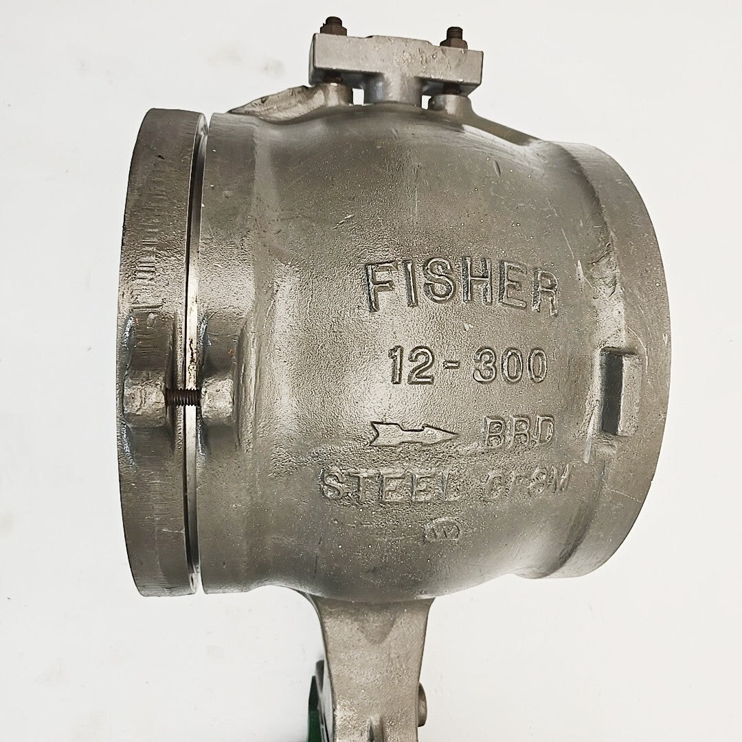 Fisher 12" V100 CL-300 Control Valve CF8M With 1061 Size 60 Pneumatic Actuator